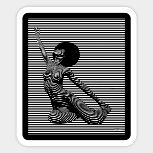 Afro Stripes Fine Art Sticker